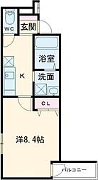 フジパレス住道II番館 1Kの間取図画像