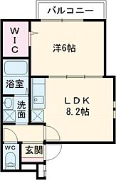 フジパレス住道II番館 1LDKの間取図画像