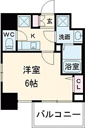エスリード神戸ハーバークロス 1Kの間取図画像