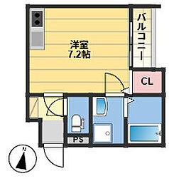THE NOBLES 田島 ワンルームの間取図画像