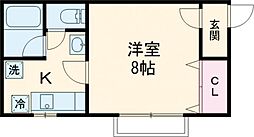 エステート ワンルームの間取図画像