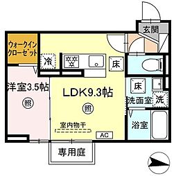 エスト・プラージュ 1LDKの間取図画像
