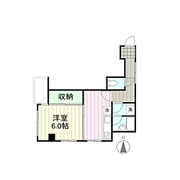 GALAWEST宮城野 1Kの間取図画像