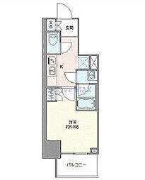 オープンブルーム川口並木 1Kの間取図画像