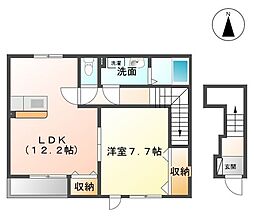 ベルメゾン 1LDKの間取図画像