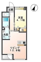 アクティブシティー横塚 1LDKの間取図画像