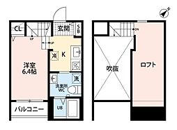 クラスティーネ井尻 ワンルームの間取図画像