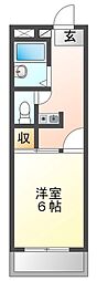 ウィスタリア・ビル 1Kの間取図画像