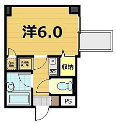 ZEST24 1Kの間取図画像