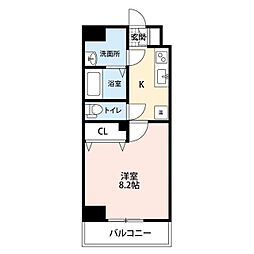 サウスレジデンス 1Kの間取図画像
