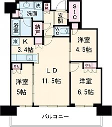 プラウドタワー神戸垂水 3LDKの間取図画像