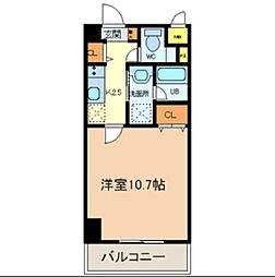YKハイツ西明石2 1Kの間取図画像