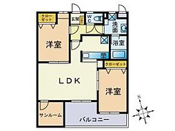 カンパーニョ・No2 1SLDKの間取図画像