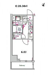SKYCOURTPALACE西横浜 1Kの間取図画像