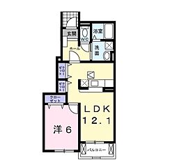 クリーンN&KB 1LDKの間取図画像
