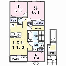 ベル プレマ 2LDKの間取図画像