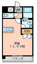 クロノス庄口公園 ワンルームの間取図画像