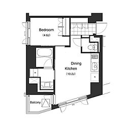 PRIMEURBAN本駒込 1DKの間取図画像