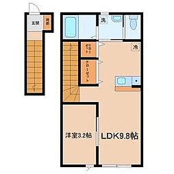 青空とそよ風のメゾン 1LDKの間取図画像