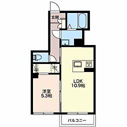 ロイヤルエステート 1LDKの間取図画像