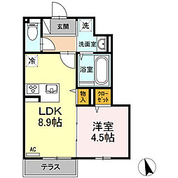 グランクラス 1LDKの間取図画像