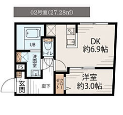 CASALUXE大島 1DKの間取図画像
