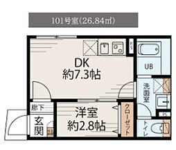 CASALUXE大島 1DKの間取図画像