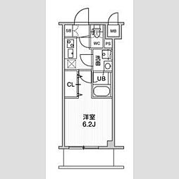 S-RESIDENCE横濱磯子alize 1Kの間取図画像