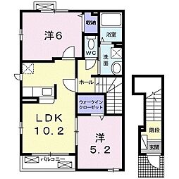 レクレドールA 2LDKの間取図画像