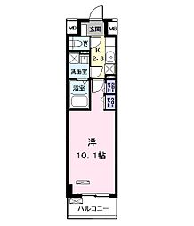 BRIO名南 1Kの間取図画像