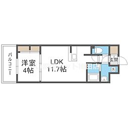 ミラージュパレス本町Depart 1LDKの間取図画像
