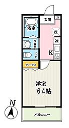 エスポワール・K南越谷 1Kの間取図画像