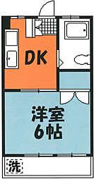 豊泉ビル 1DKの間取図画像