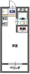 味の専門店街パティオ21 ワンルームの間取図画像