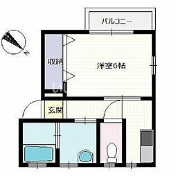ファシリテD 1Kの間取図画像