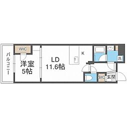 Urbanex梅田中崎町 1LDKの間取図画像