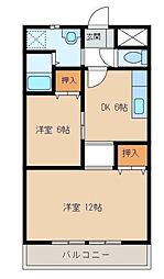 メゾンドTAX-1 2DKの間取図画像