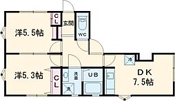 Lumiere Maison 2DKの間取図画像