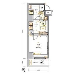 LIVCITY西川口弐番館 1Kの間取図画像