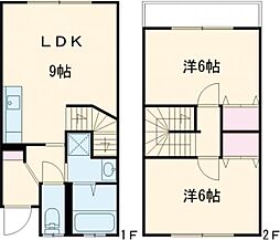 ディライトハイムB 2LDKの間取図画像