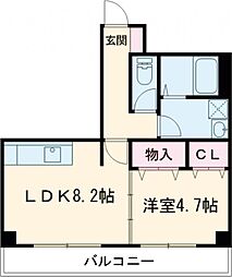 アルビーナ 1LDKの間取図画像