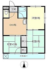 葵マンション 3DKの間取図画像