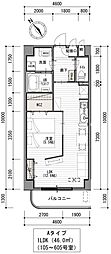 楽家こまつしま 1LDKの間取図画像