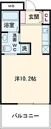 アンソレイユ ワンルームの間取図画像