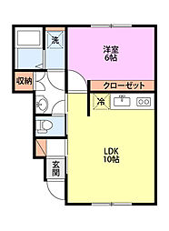 Artemis(アルテミス)C 1LDKの間取図画像