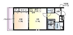 岸和田市藤井町2丁目アパート 1LDKの間取図画像