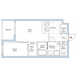 リアンレガーロ井尻駅前壱番館 1LDKの間取図画像