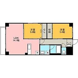 VerdeArz 2LDKの間取図画像