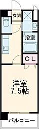 カレッジハイツ学園 1Kの間取図画像