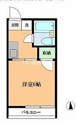 アーバン21 1Kの間取図画像